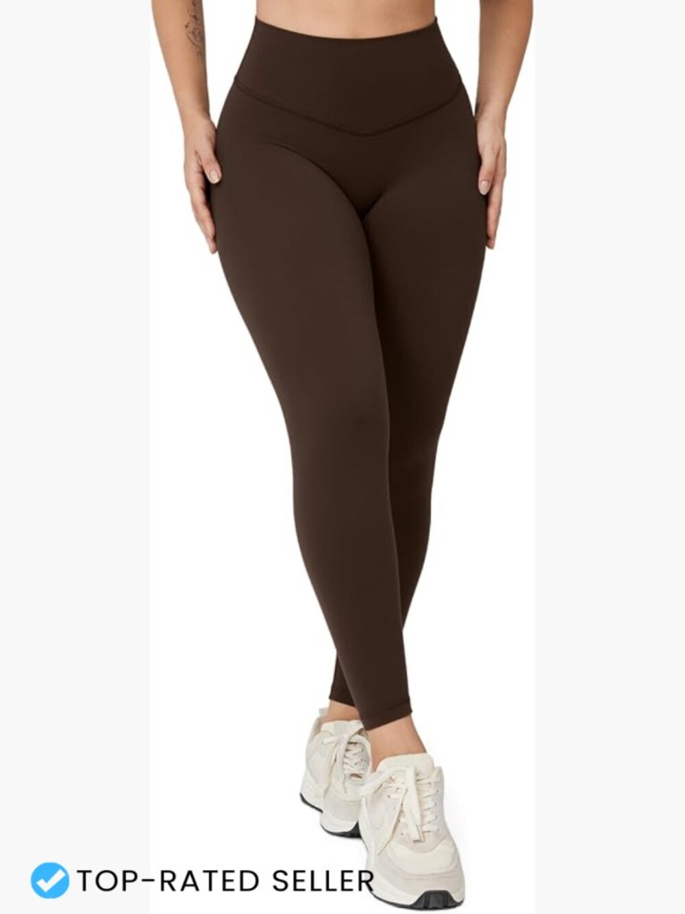 High Waisted Yoga Leggings Buttery Soft 4 Way Stretch No Front Seam 25 Inch